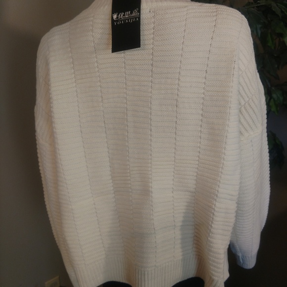 Side Split Lace Up Sweater - Picture 2 of 6